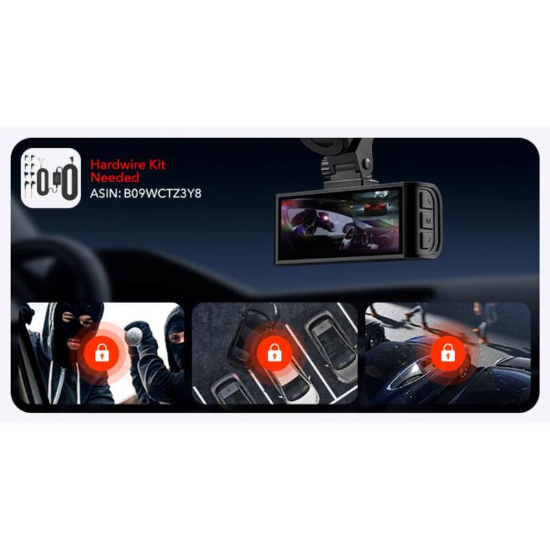 Ahfiwaso Dash Cam Front Rear, 4K/2.5K Full HD Dash Camera for Cars, Included 32GB Card, Built-in Wi-Fi GPS, 3.16 in. IPS Screen - 27CSA04-2038