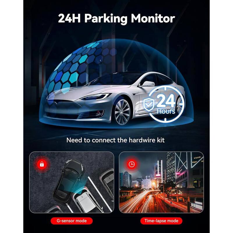 Ahfiwaso Dash Cam Front Rear, 4K/2.5K Full HD Dash Camera for Cars, Included 32GB Card, Built-in Wi-Fi GPS, 3.16 in. IPS Screen - 27CSA04-2038