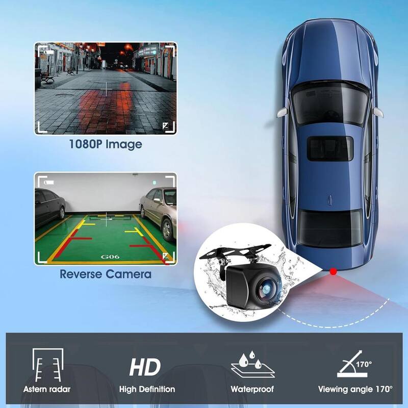 Ahfiwaso 7" HD Portable Wireless Car Stereo with Apple CarPlay & Android Auto w/ Mirror Link,Backup Camera,Siri,Bluetooth,AUX,Nav - 27CPH032002
