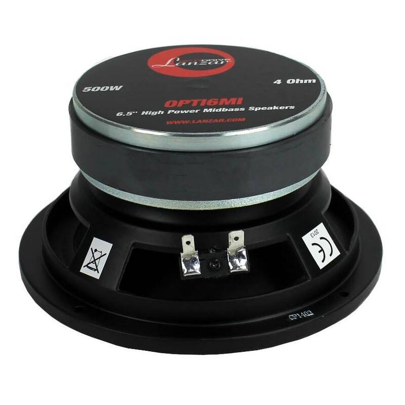LANZAR OPTI6MI 6.5 in. 2000W Car Mid bass Mid Range Audio Power Speakers - 4 x OPTI6MI