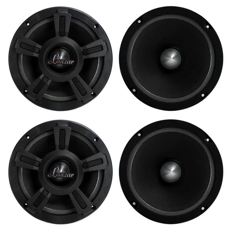 LANZAR OPTI6MI 6.5 in. 2000W Car Mid bass Mid Range Audio Power Speakers - 4 x OPTI6MI