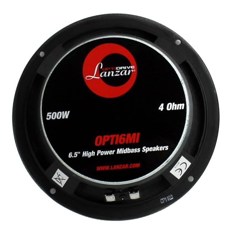 LANZAR OPTI6MI 6.5 in. 2000W Car Mid bass Mid Range Audio Power Speakers - 4 x OPTI6MI