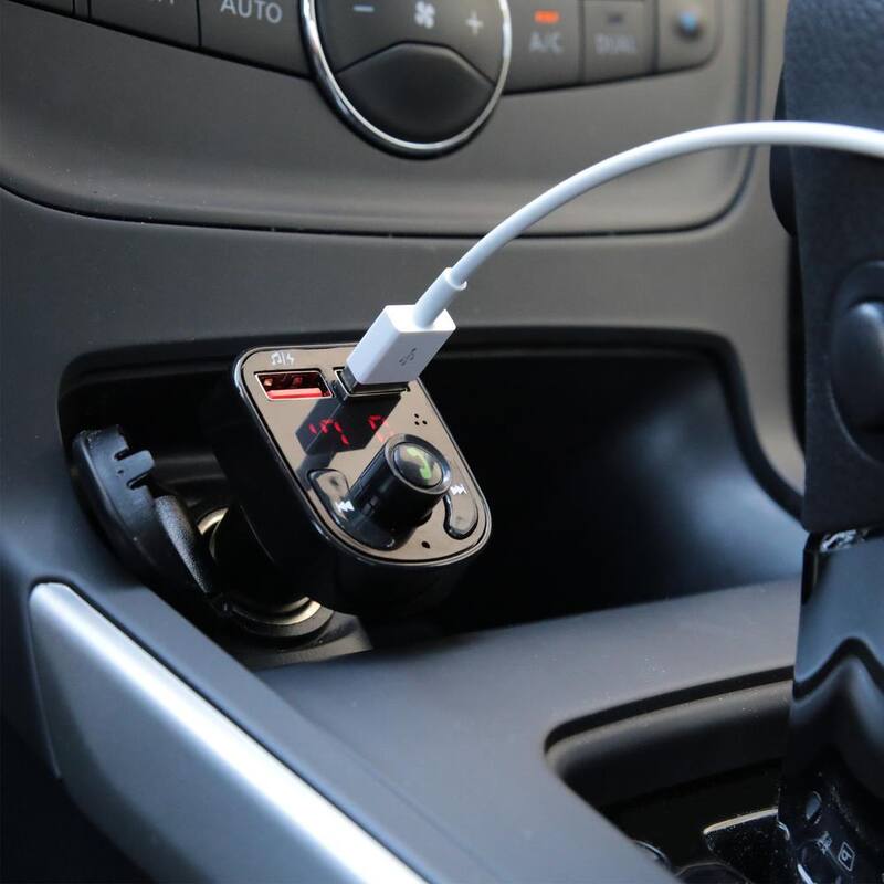Monster Bluetooth FM Transmitter with 3.1 Amp USB Charging Ports, USB/USB-A - MHF9-1009-BLK