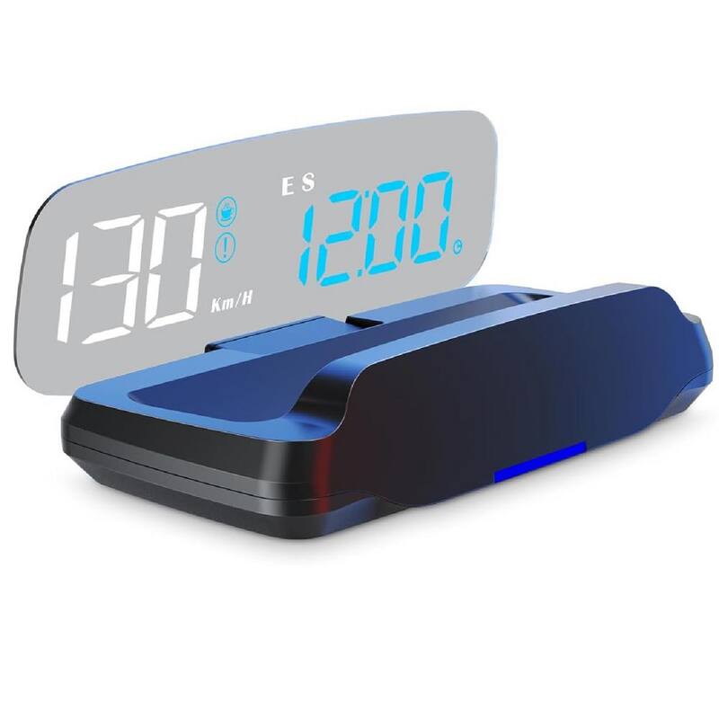 Etokfoks Heads Up Display Digital GPS Speedometer w/MPH Digital Speed/Time/Compass/Date/Altitude/Fatigued Alert/Overspeed Alert - MLSA04-3LT224