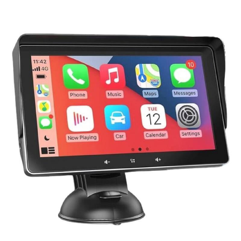 Etokfoks 7 in. HD Double Din Car Stereo, Portable Wireless Touch Screen Apple Car Play Android Auto Automatic Multimedia Player - MLSA04-3LT189