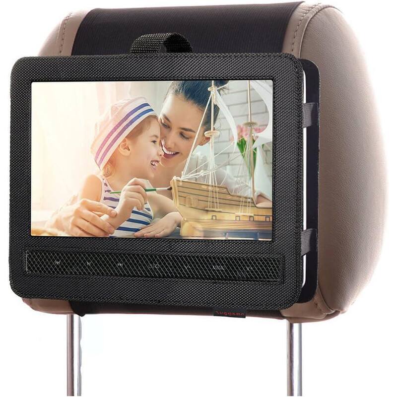 Etokfoks 10 in. DVD Player Headrest Mount Holder Portable DVD Player Mount Car Back Seat Headrest Holder for Swivel and Flip - MLSA04-3LT186