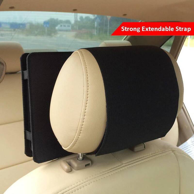 Etokfoks 10 in. DVD Player Headrest Mount Holder Portable DVD Player Mount Car Back Seat Headrest Holder for Swivel and Flip - MLSA04-3LT186