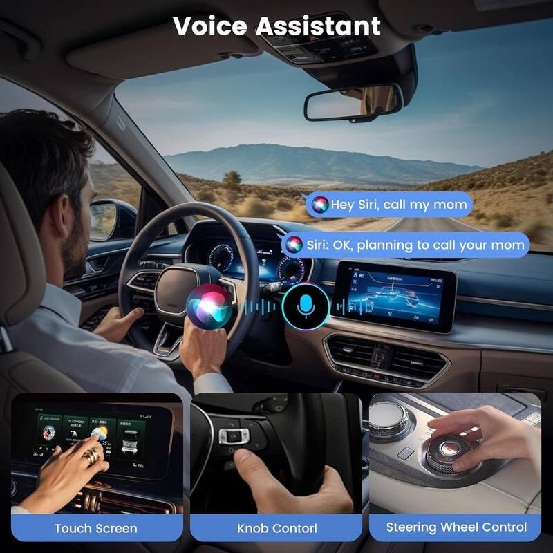 Etokfoks Convert Factory Wired to Wireless Carplay Dongle Plug and Play Carplay Wireless Stable Fast Connection No Latency, Gray - MLSA04-3LT183
