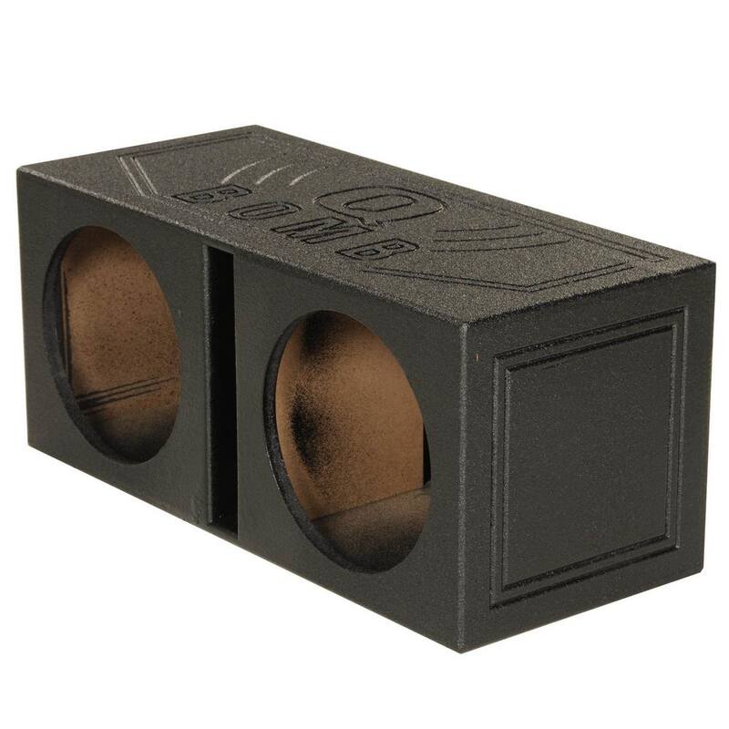 Unbranded Dual 12 in. Vented Ported Subwoofer Sub Box with Bedliner Spray (4 Pack) - 4 x QBOMB12V