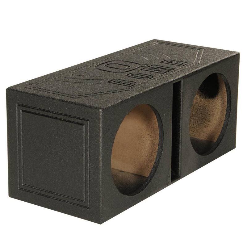 Unbranded Dual 12 in. Vented Ported Subwoofer Sub Box with Bedliner Spray (4 Pack) - 4 x QBOMB12V