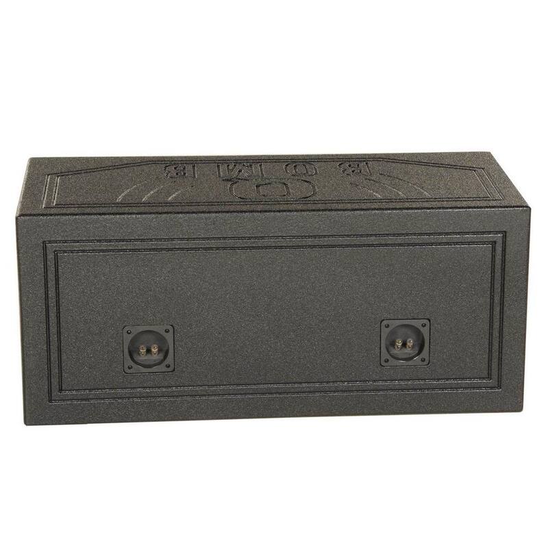 Unbranded Dual 12 in. Vented Ported Subwoofer Sub Box with Bedliner Spray (4 Pack) - 4 x QBOMB12V