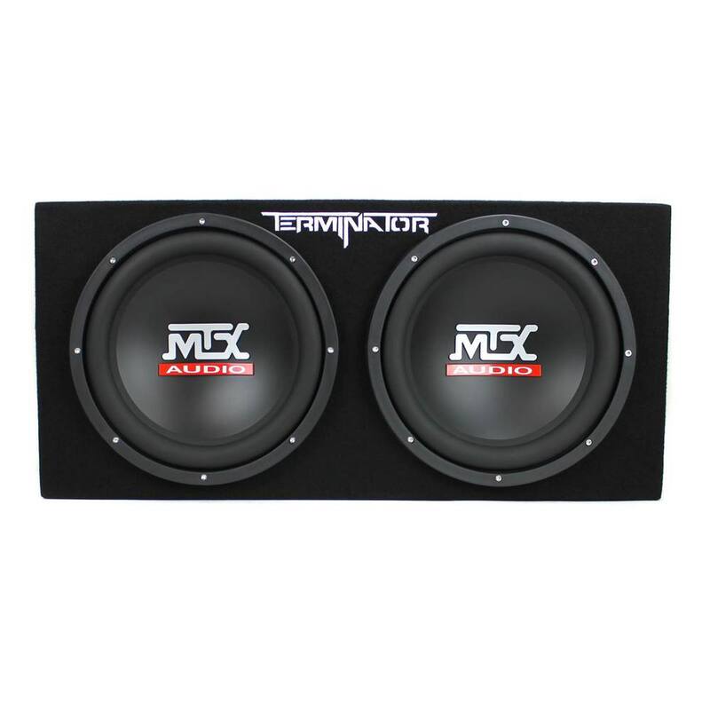MTX 12 in. 1200-Watt Dual Loaded Car Subwoofer with Sub Box and Amplifier (4-Pack) - 4 x TNP212D2