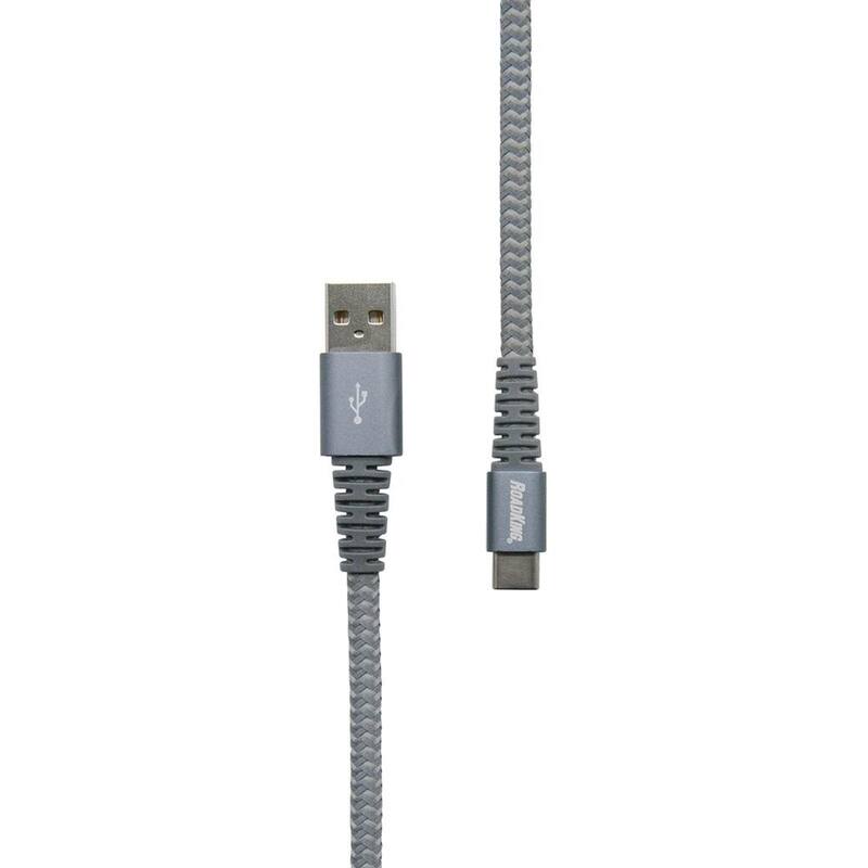RoadKing MobileSpec 6 ft. Heavy-Duty USB-C Charge and Sync Cable in Silver - RK06336