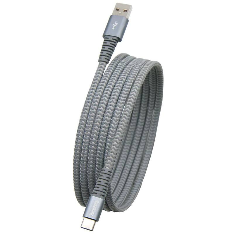 RoadKing MobileSpec 6 ft. Heavy-Duty USB-C Charge and Sync Cable in Silver - RK06336