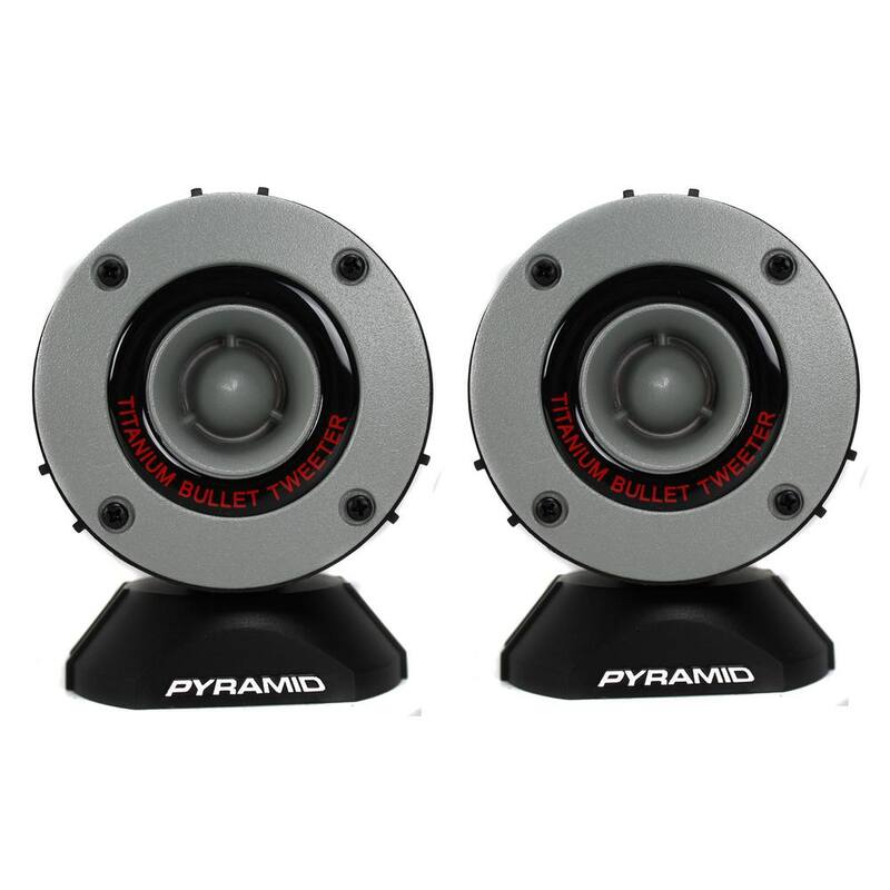 Unbranded Two 3.75 in. 300-Watt Super Car Audio Horn Bullet Aluminum Tweeters - TW28