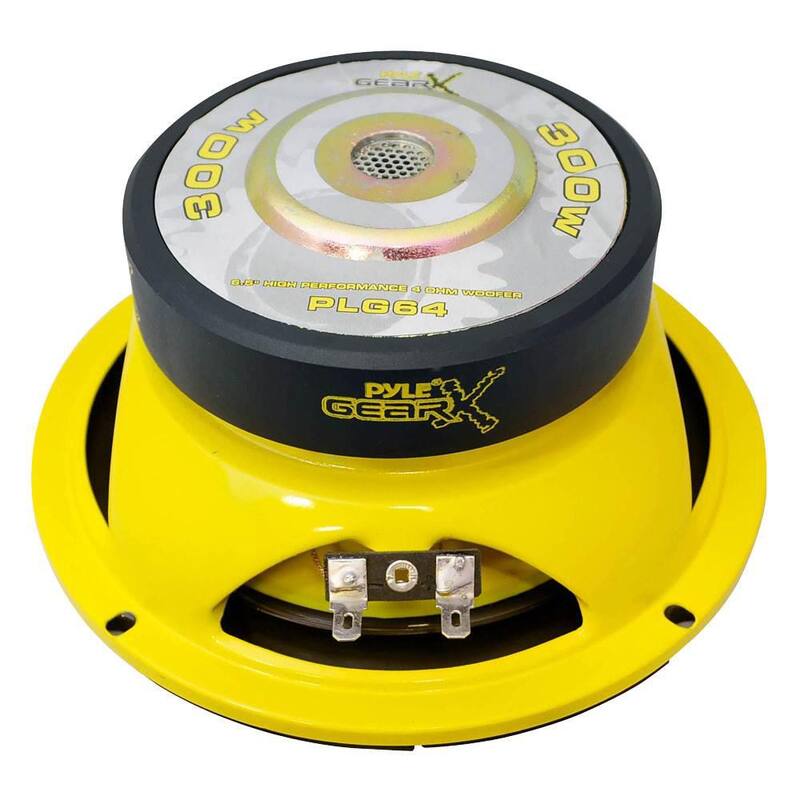 Unbranded Two 6.5 in. 400-Watt 2-Way Car Component Plus Two 6.5 in. 600-Watt Subwoofer Sub Speakers - PLG6C + 2 x PLG64