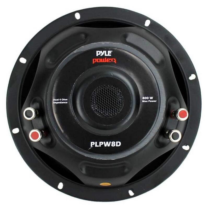 Unbranded Two 8 in. 1600-Watt Dual Voice Coil 4-Ohm Car Audio Subwoofers Speakers - 2 x PLPW8D