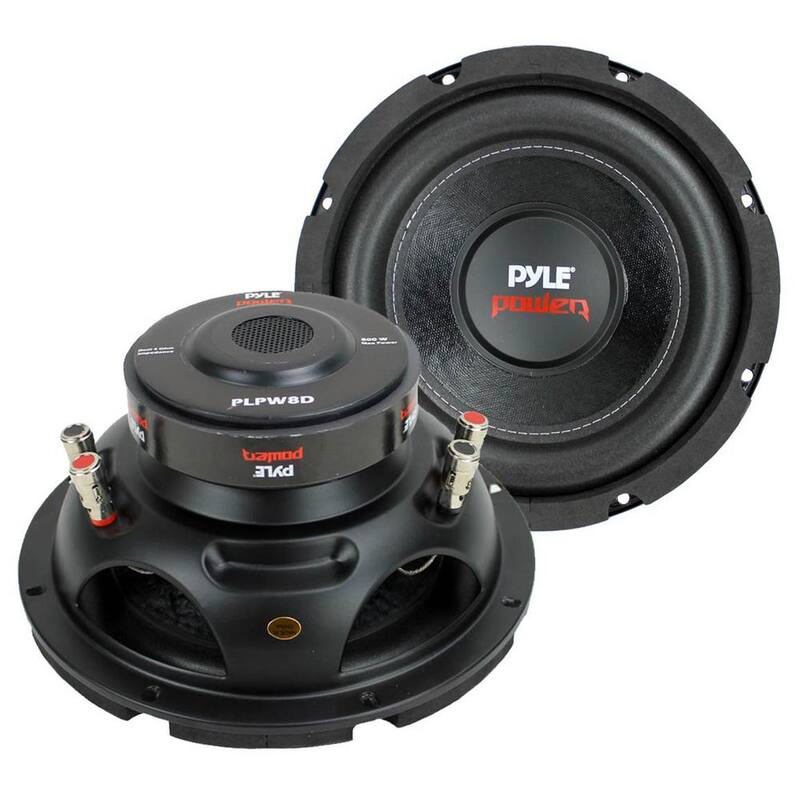 Unbranded Two 8 in. 1600-Watt Dual Voice Coil 4-Ohm Car Audio Subwoofers Speakers - 2 x PLPW8D