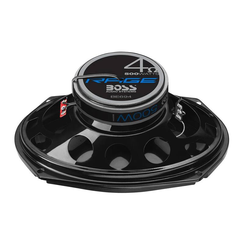 Boss Audio Systems Boss Rage 6 in. x 9 in. 4-Way 500-Watt Full Range Mobile Audio/Video Speakers (4-Pack) - 2 x BE694