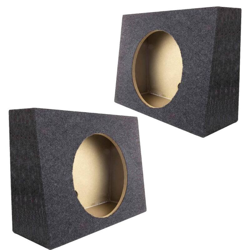 Q POWER 12 in. Sealed Slim Shallow Truck Subwooofer Box Enclosure (2-Pack) - 2 x TW12-SINGLE