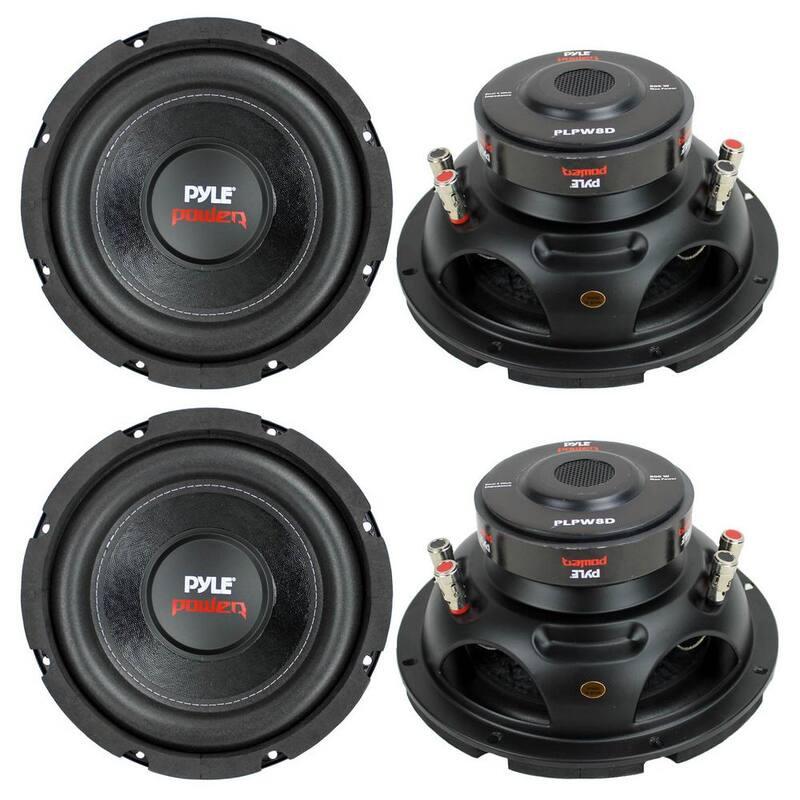 Unbranded 8 in. 1600-Watt Car Audio Subwoofers Subs Woofers Stereo DVC 4-Ohm - 4 x PLPW8D