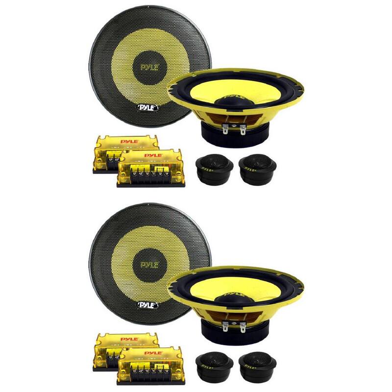 Unbranded PYLE 6.5 in. 800-Watt 2 Way Car Audio Component Speakers Set Power System - 2 x PLG6C