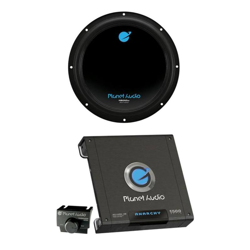 Planet Audio 12 in. 1800-Watt Car Audio Subwoofer plus AC15001M 1500-Watt MONO Amplifier - AC12D + AC15001M