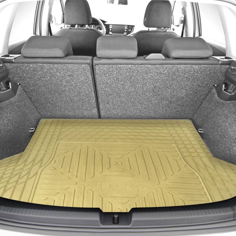 FH Group ClimaProof Tan Trimmable Semi Custom Non-Slip 43 in. x 4 in Vinyl Car Cargo Mat Liner - DMF16402TAN