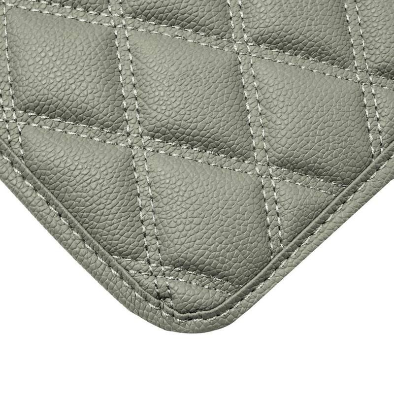 FH Group Deluxe Heavy-Duty Faux Leather Diamond Pattern Multi-Purpose Cargo Liner - DMF16501GRAY32