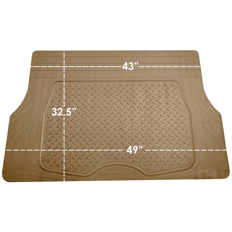 FH Group 47 in. x 32 in. Premium Heavy-Duty Trim to Fit Vinyl Cargo Mat - DMF16401BEIGE