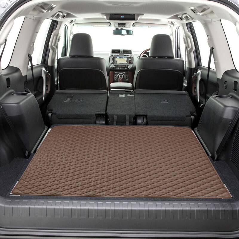 FH Group Deluxe Heavy-Duty Faux Leather Diamond Pattern Multi-Purpose Cargo Liner - DMF16501BROWN46