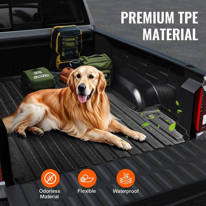 VEVOR Truck Bed Mat,Compatible with Chevrolet Silverado/GMC Sierra 1500,TPE Truck Bed Liner Mat Fits for 5.8 ft. Bed - TPEKCCCDTPEX53T9PV0