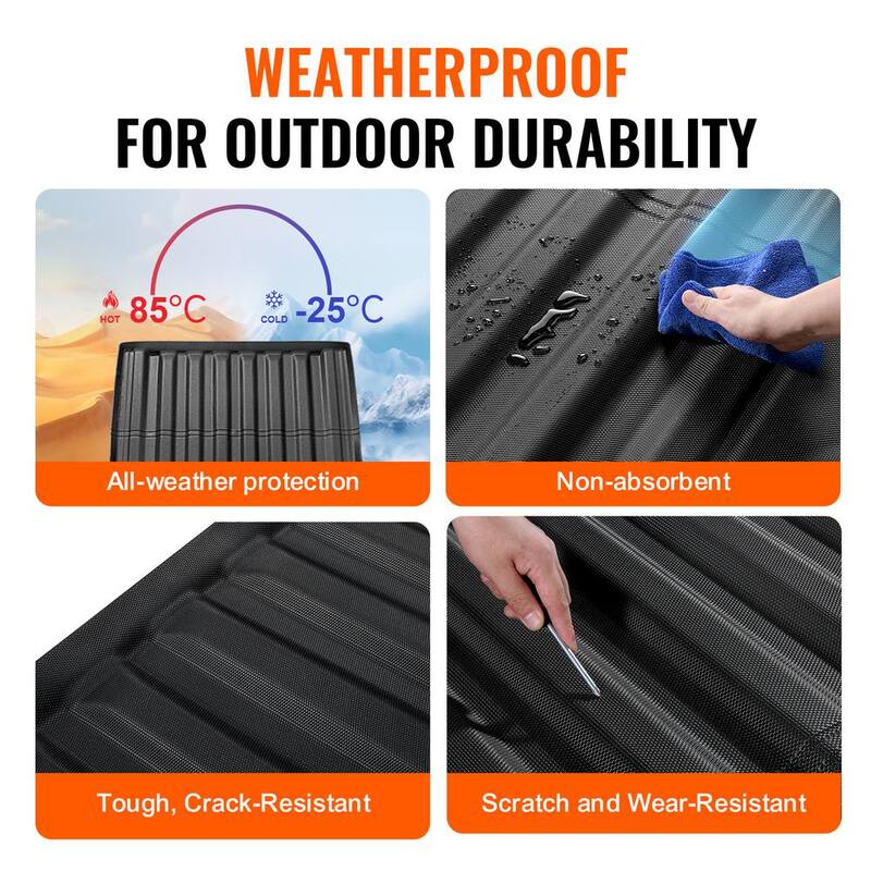 VEVOR Truck Bed Mat,Compatible with Nissan Frontier,TPE Truck Bed Liner Mat Fits for 5 ft. Bed,Thick and Heavy-Duty - TPEKCCCDTPERAC64QV0
