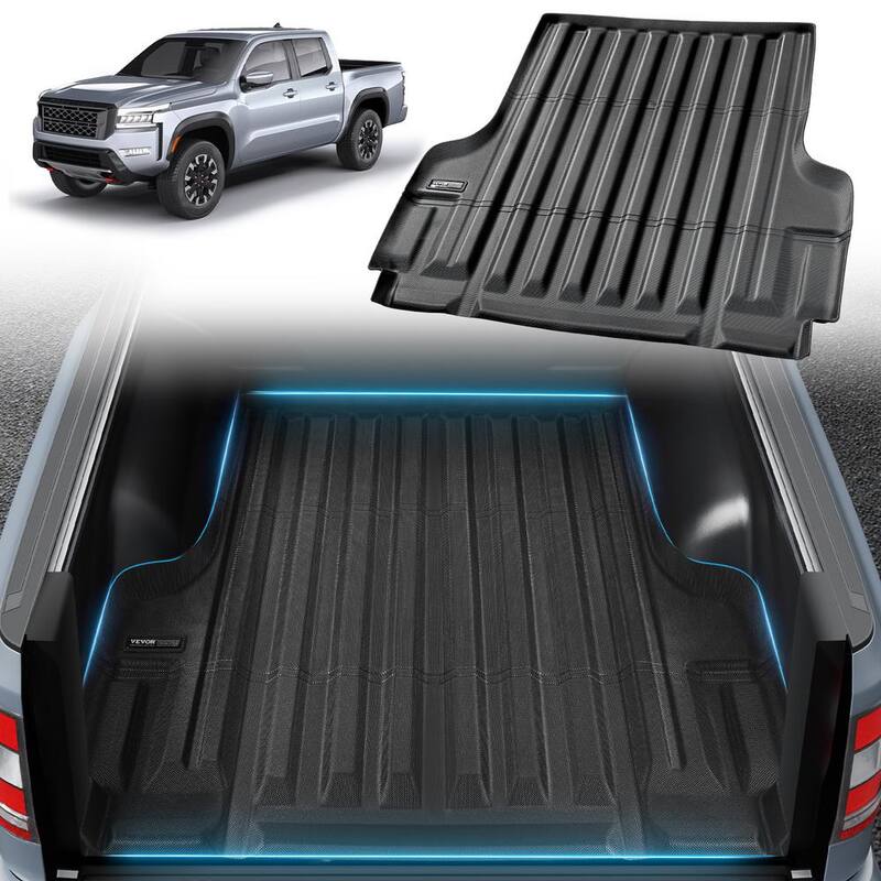 VEVOR Truck Bed Mat,Compatible with Nissan Frontier,TPE Truck Bed Liner Mat Fits for 5 ft. Bed,Thick and Heavy-Duty - TPEKCCCDTPERAC64QV0