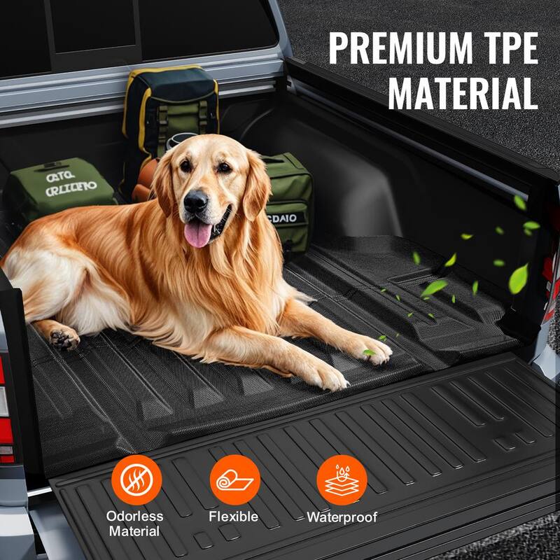 VEVOR Truck Bed Mat,Compatible with Nissan Frontier,TPE Truck Bed Liner Mat Fits for 5 ft. Bed,Thick and Heavy-Duty - TPEKCCCDTPERAC64QV0