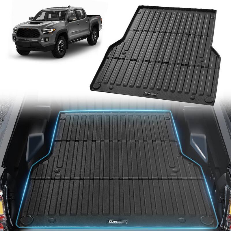 VEVOR Truck Bed Mat,Compatible with Toyota Tacoma,TPE Truck Bed Liner Mat Fits for 5 ft. Bed,Thick and Heavy-Duty - TPEKCCCDTPEFF55UGV0