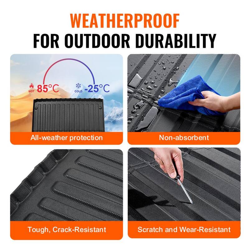 VEVOR Truck Bed Mat,Compatible with Toyota Tacoma,TPE Truck Bed Liner Mat Fits for 5 ft. Bed,Thick and Heavy-Duty - TPEKCCCDTPEFF55UGV0