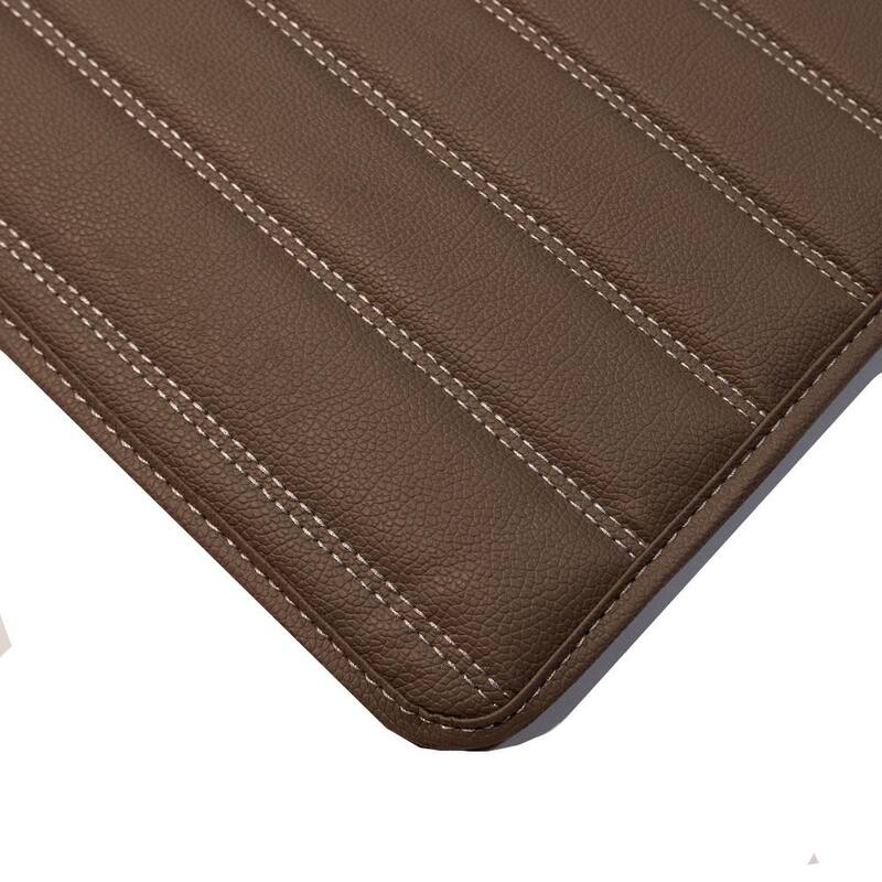 FH Group Deluxe Heavy-Duty Faux Leather Flat Stripe Multi-Purpose Cargo Liner - DMF16500BROWN46