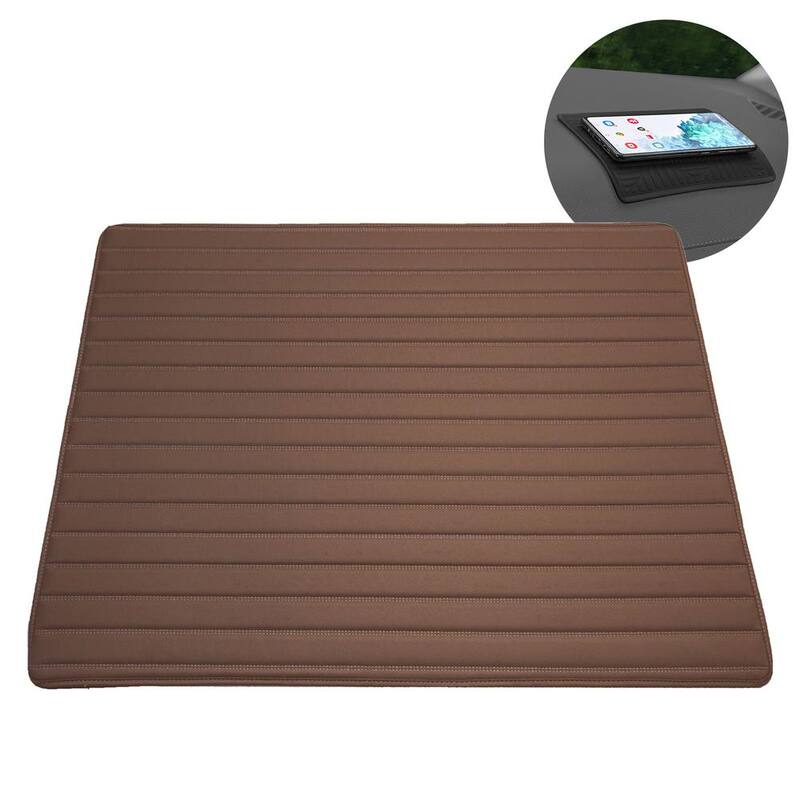 FH Group Deluxe Heavy-Duty Faux Leather Flat Stripe Multi-Purpose Cargo Liner - DMF16500BROWN46
