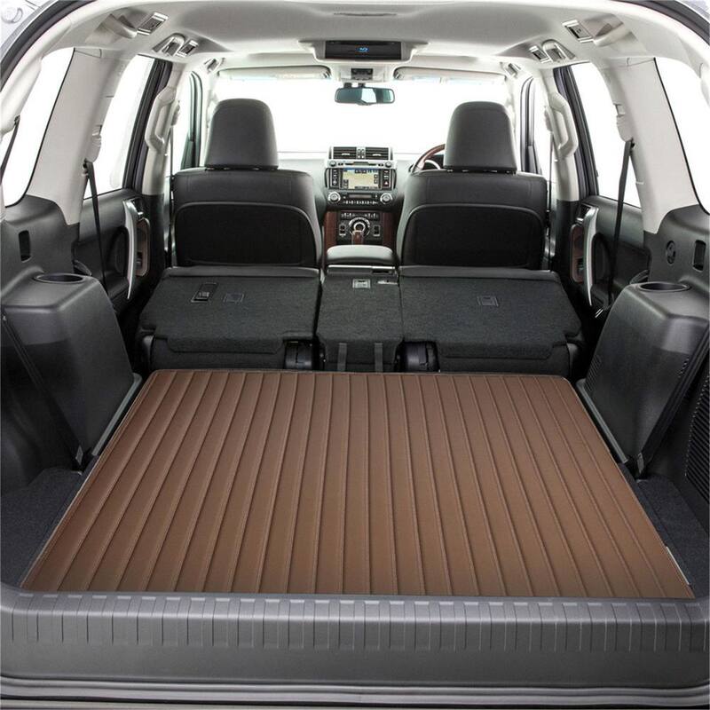 FH Group Deluxe Heavy-Duty Faux Leather Flat Stripe Multi-Purpose Cargo Liner - DMF16500BROWN46
