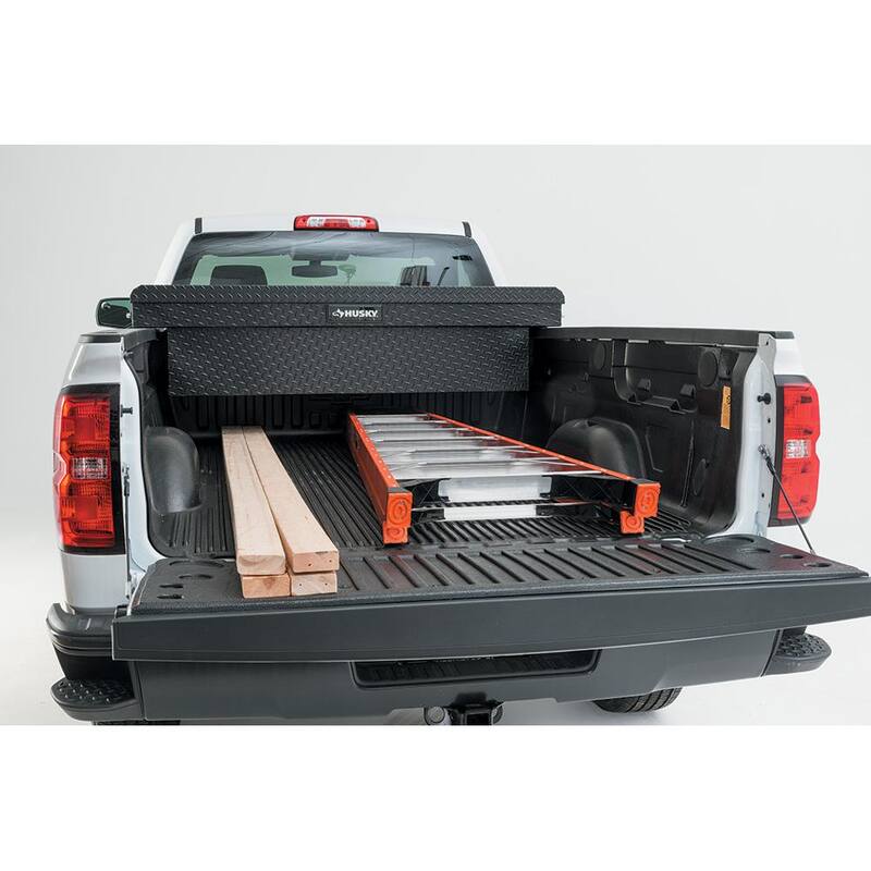 Husky 71.36 in. Matte Black Aluminum Full Size Crossbed Truck Tool Box - 102100-53-01