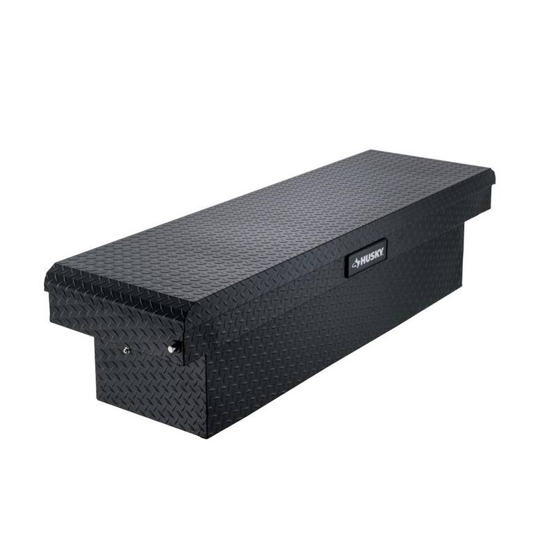 Husky 71.36 in. Matte Black Aluminum Full Size Crossbed Truck Tool Box - 102100-53-01