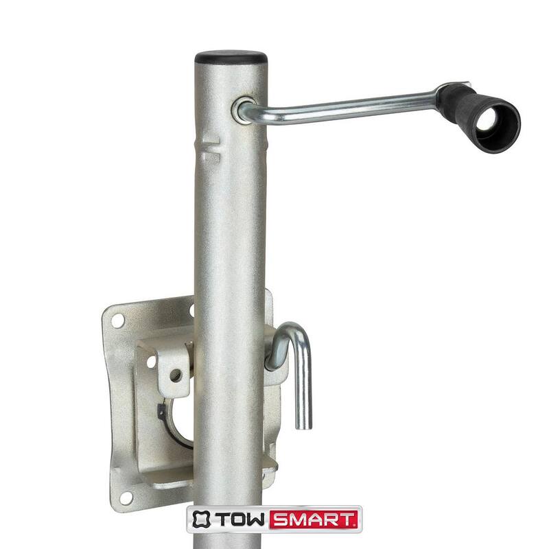 TowSmart 1,000 lbs. Capacity 10 in. Lift Side Wind Swing Down Bolt On Trailer Jack - 7286