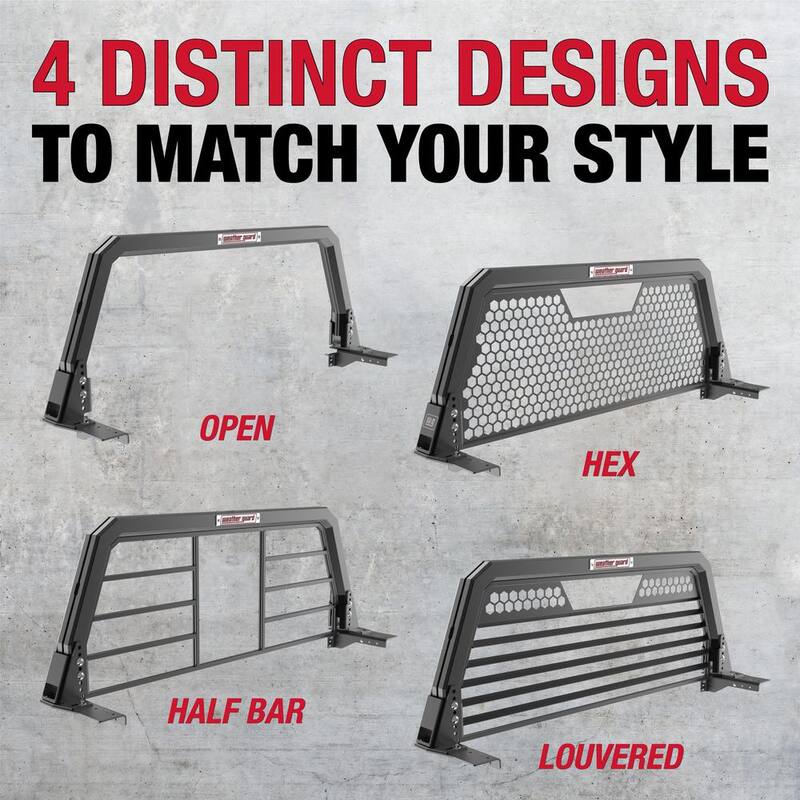 Weather Guard Model 11902- 52-01 Open Frame Aluminum Headache Rack - 11902-52-01
