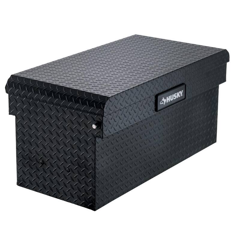 Husky 40.8 in. Matte Black Aluminum Full Size Chest Truck Tool Box - 102400-53-01