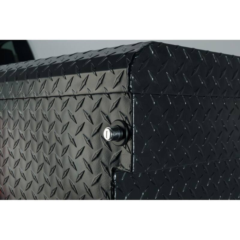 Husky 40.8 in. Matte Black Aluminum Full Size Chest Truck Tool Box - 102400-53-01