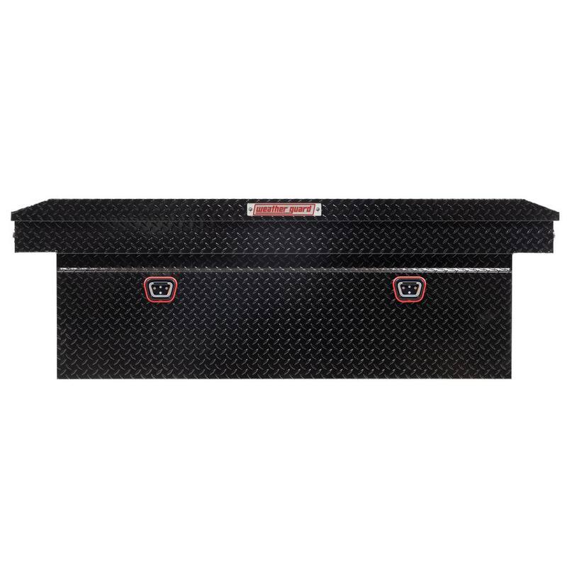 Weather Guard 72 in. Gloss Black Aluminum Full Size Deep Crossover Truck Tool Box - 123-5-04