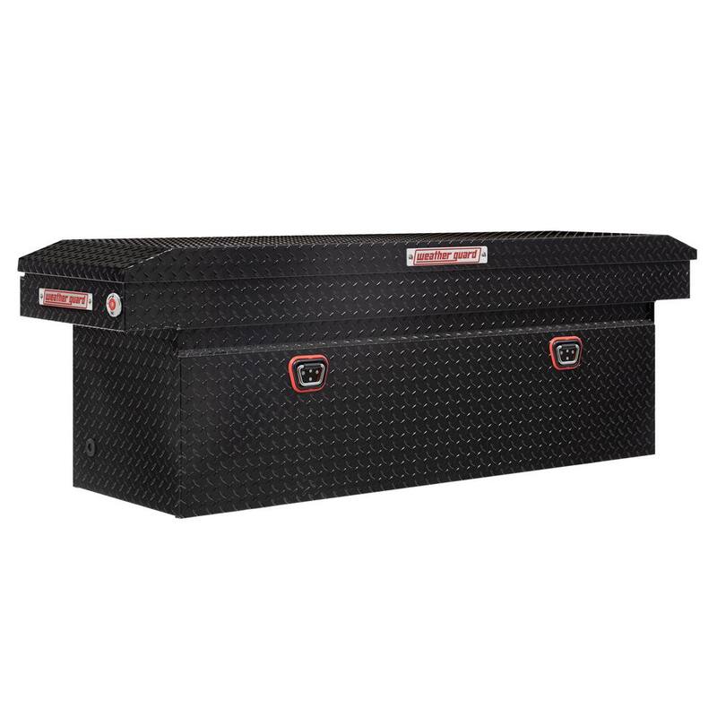 Weather Guard 72 in. Gloss Black Aluminum Full Size Deep Crossover Truck Tool Box - 123-5-04