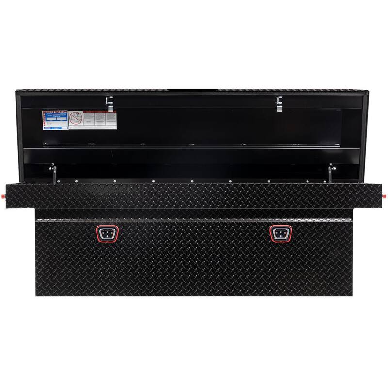 Weather Guard 72 in. Gloss Black Aluminum Full Size Deep Crossover Truck Tool Box - 123-5-04