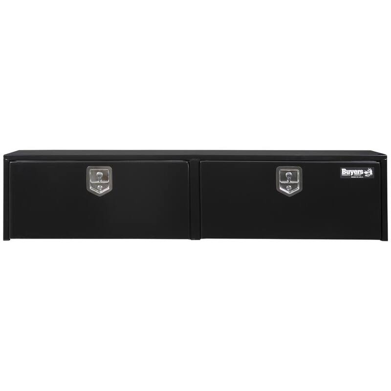 Buyers Products Company 88 Gloss Black Steel Full Size Top Mount Truck Tool Box - 1702950